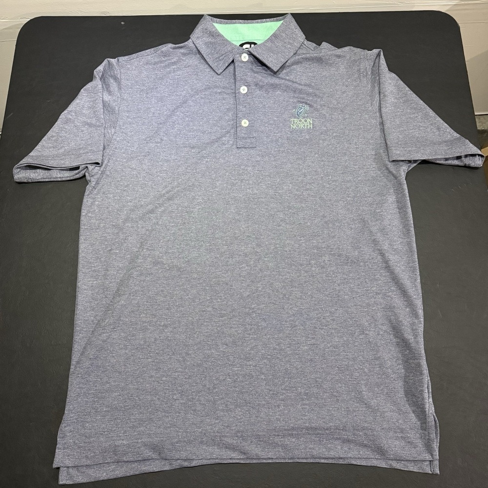 Men's‎ FootJoy Heather Pique Polo Golf Shirt M Troop North Embroidery